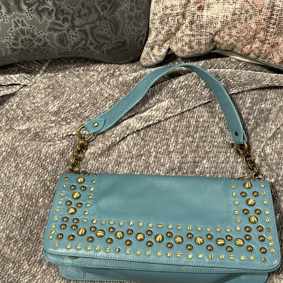 Perfect condition leather handbag Cute studs and chain on the strap. - Picture 3 of 10
